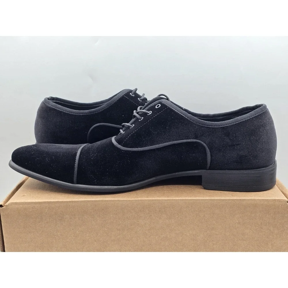 Steve Madden Men's Braham Velvet Oxford Loafer -‎ Black - Size 13M - Excellent